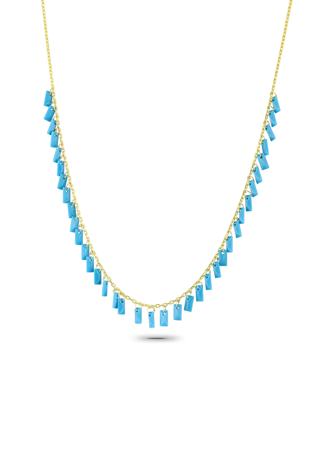 

Gold Plated Turquoise Stone Silver Neckland