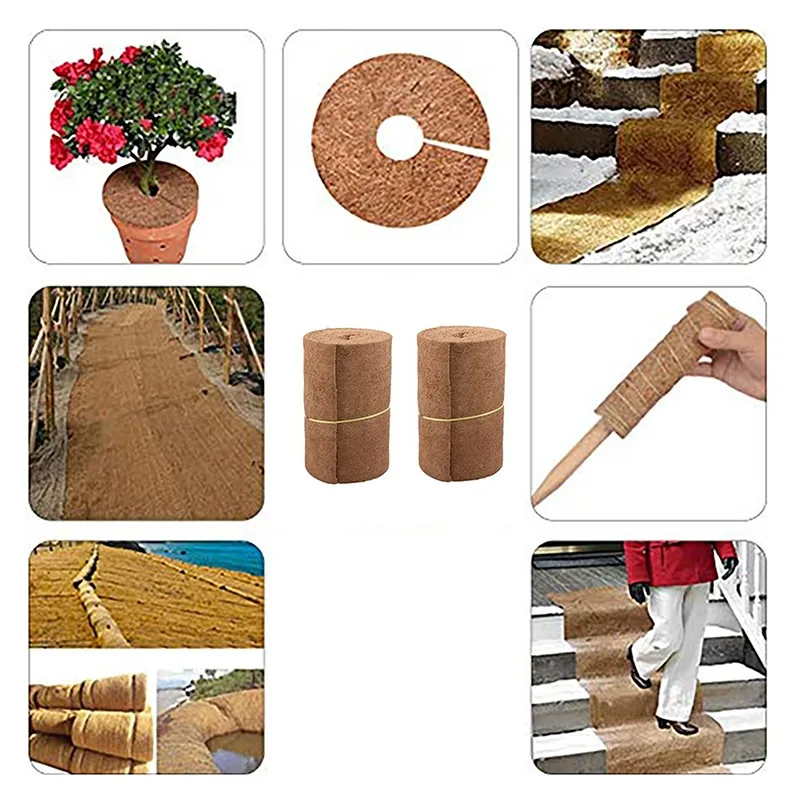 Coconut Palm Mat Moisture-Proof Flower Pot Mat Carpet Non-Slip Coco Liner Bulk Roll Reptile Carpet Cushion coconut palm mat