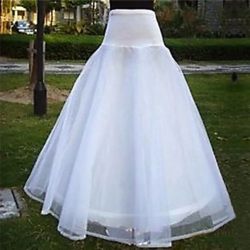 

3 Hoops 2 Layers Tulle Petticoat Crinoline Slip Underskirt For Wedding Dress Bridal Gown