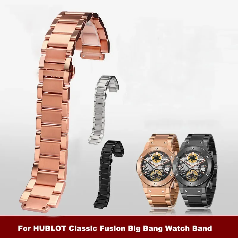 Cinturino In Acciaio Inossidabile 27*19Mm Per Hublot Classic Fusion Big Bang Watch Band Bracciale Accessori Cinturino Impermeabile
