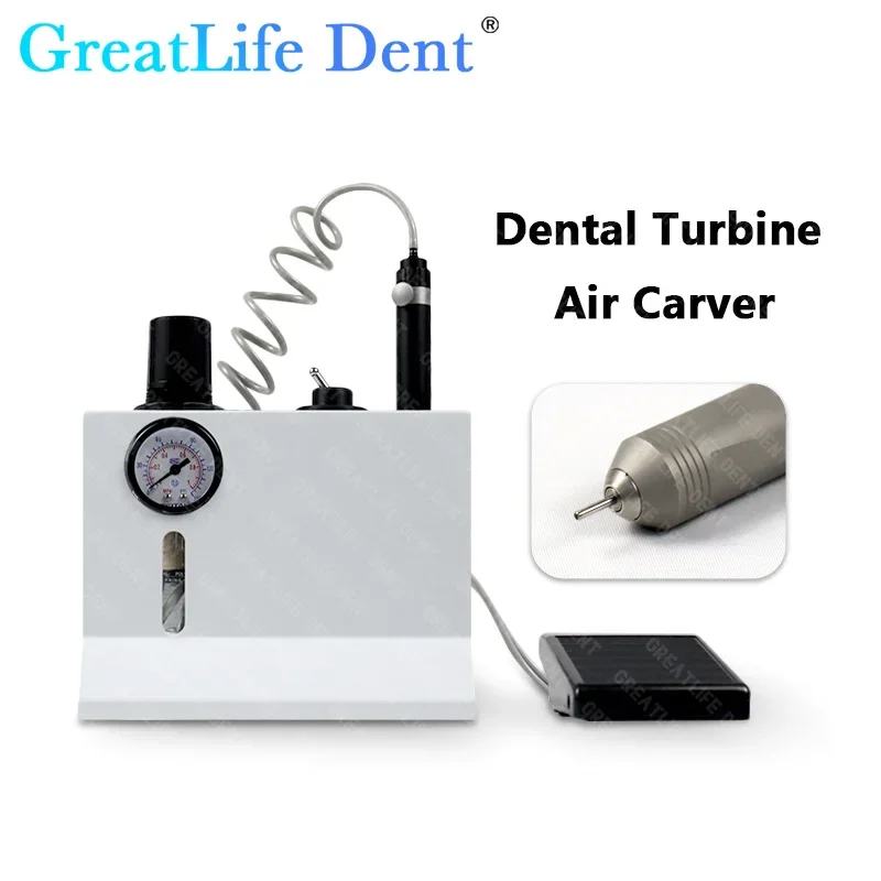GreatLife Dent Dental Engraving Grinding Machine Teeth Polishing Machine Turbine Air Carver Denture Carving Equipment