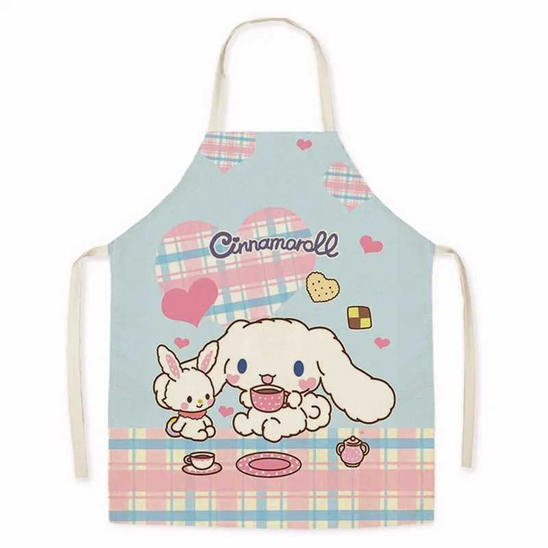 Denim Cotton Linen Apron bunny print customizable apron goods for home kitchen aprons for women Woman kitchen apron Apron hairdresser Apron