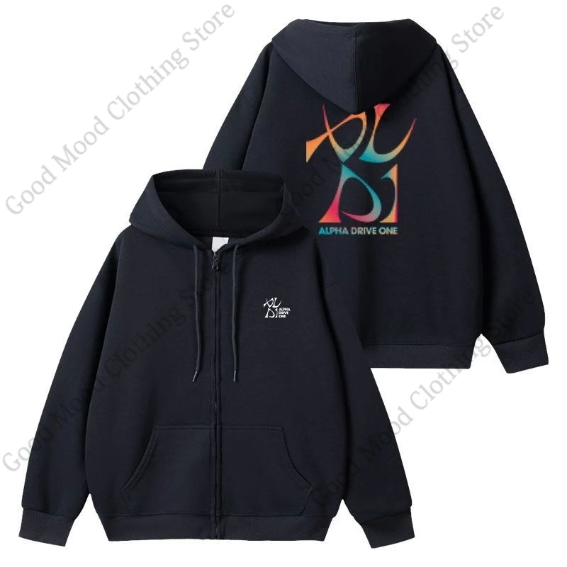 ALPHA DRIVE ONE Zipper Hoodies Kpop Fashion ALD1 Letter Print