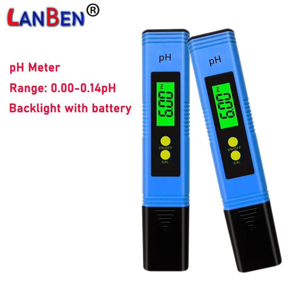 Medidor digital de pH, medidor de pH 0.01 PH Probador de calidad de agua de  alta precisión con rango de medición de pH 0-14 para beber en el hogar