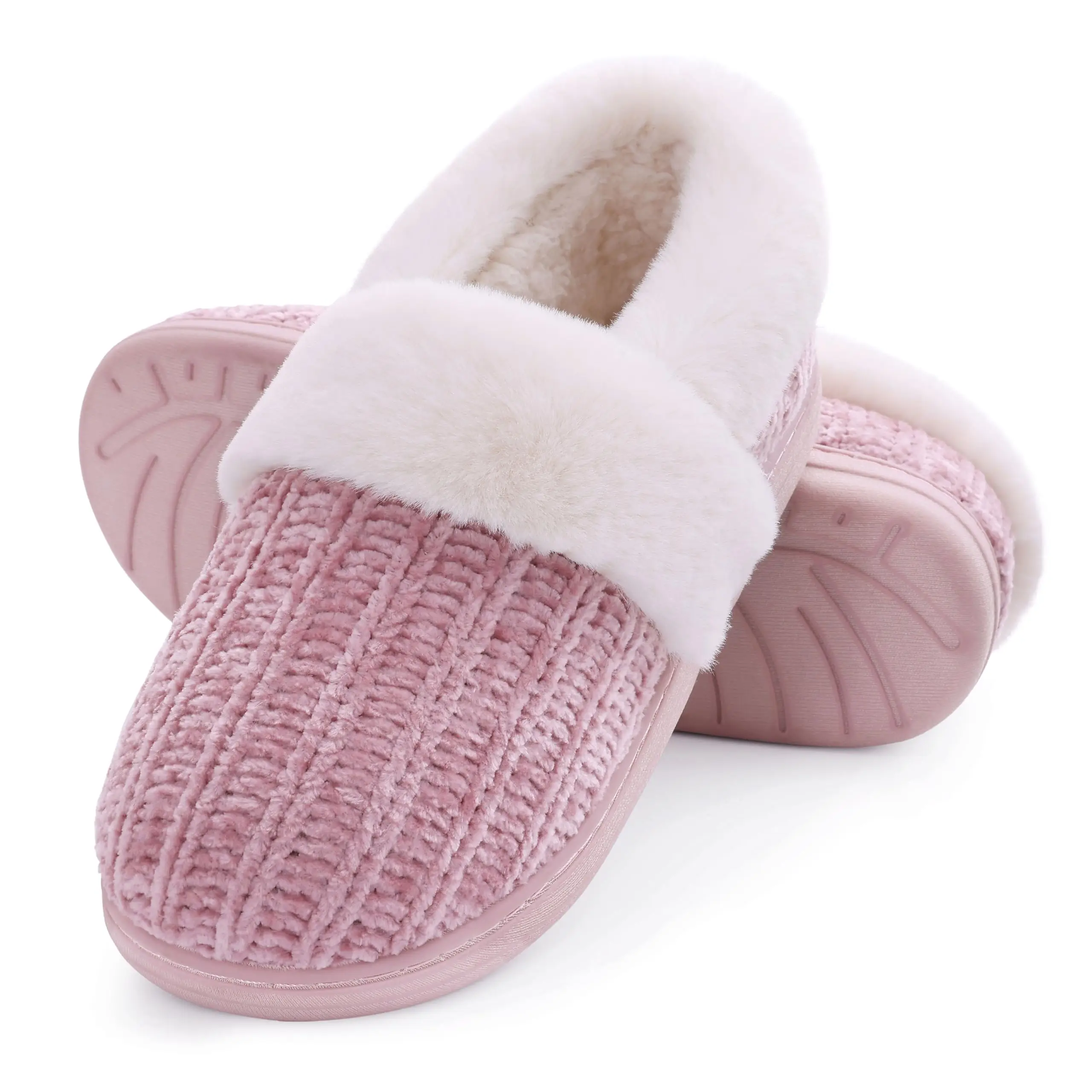 Comwarm Women's Fuzzy House Slippers Winter Soft Memory