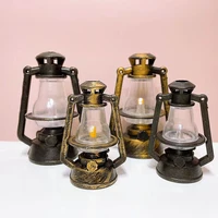 1:12 1:6 Scale Pretend Play Miniature Oil Lamp Dollhouse Accessories Mini Kerosene Lantern Doll House Decor Scene Ornaments