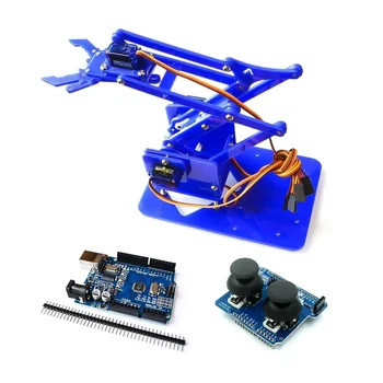 Artiglio manipolatore robot braccio meccanico acrilico smontaggio 4 DOF per robot kit fai da te per apprendimento Arduino Maker