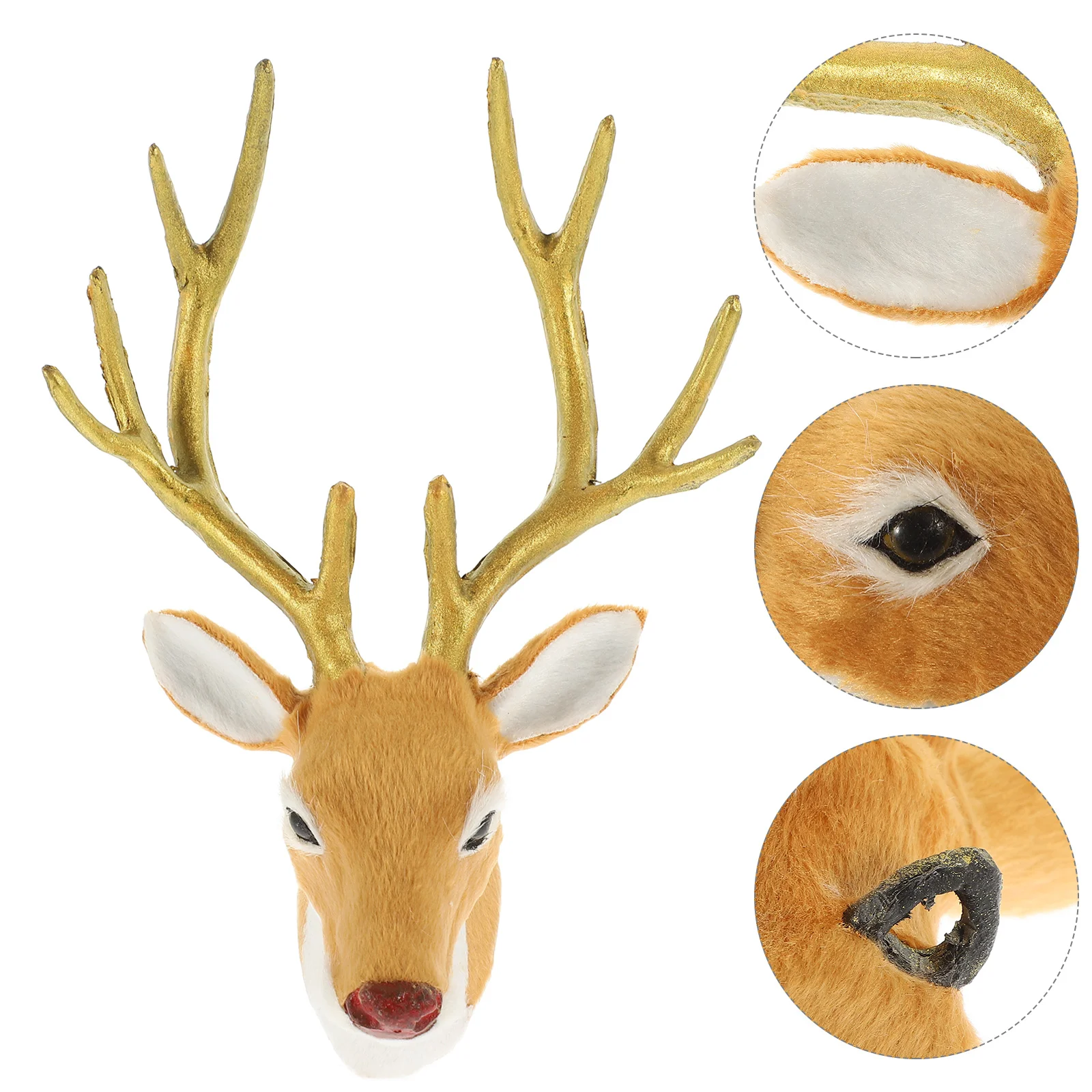 

Holiday Party Photo Prop Simulated Deer Head Christmas Props Ornament Figurines