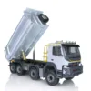 JDM 161 65D 1/14 8*8 Hydraulic Metal RC Dumper Truck Car Model Assembled With I6S Radio Square U-shaped Bucket TH19700-SMT8 1