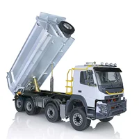 JDM 161 65D 1/14 8*8 Hydraulic Metal RC Dumper Truck Car Model Assembled With I6S Radio Square U-shaped Bucket TH19700-SMT8 1