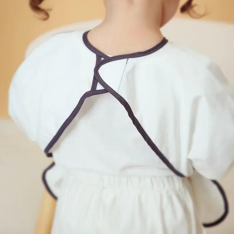 Children Painting Apron Baby Bib Soft Waterproof Long Sleeves Adjustable