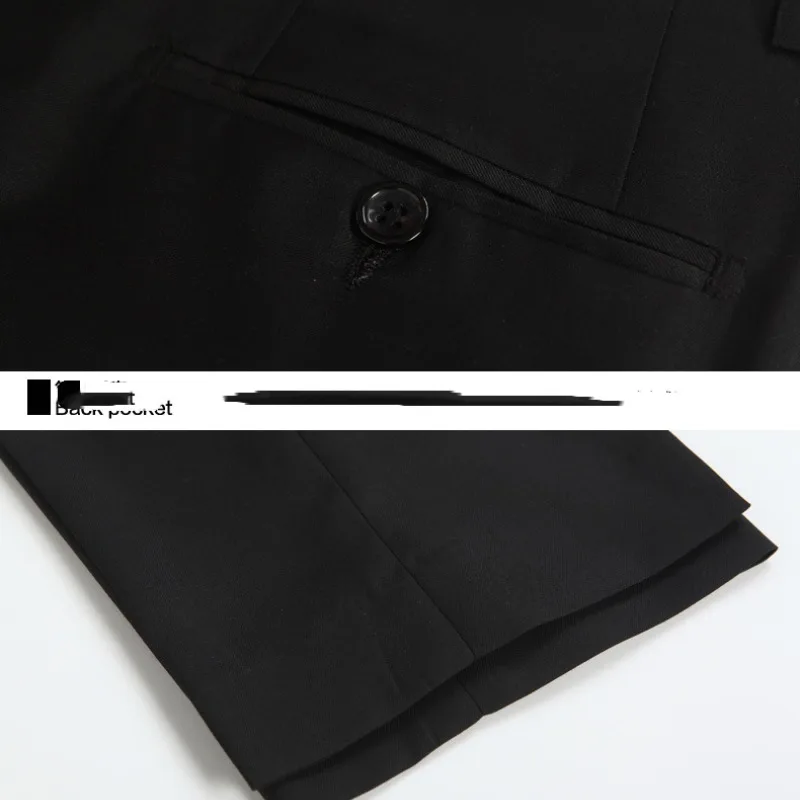 Spring and Autumn Men\'s High Waist Button Zipper Solid Pocket Straight Suit Trousers Fashion Casual Office Lady Formal Pants