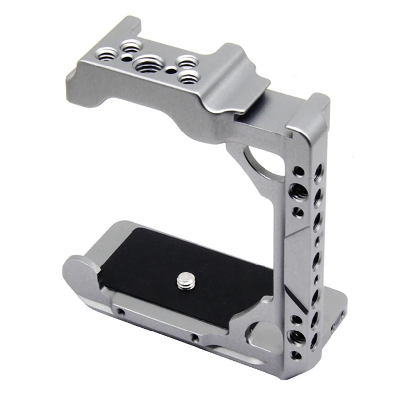 Camera Cage Handle for Sony A1 A7S3 Camera Stabilizer 1/4 Threads Holes Quick Release Plate Shoot Bracket