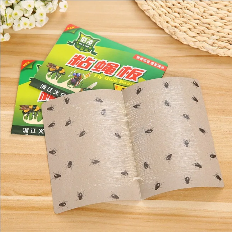 10pc 강한 Silverfish 함정 끈끈한 널 접착제 안전한 비 독성 모기 버즈 Fruitfly 파리 벌레 포수 살인자 해충 방제 장치 