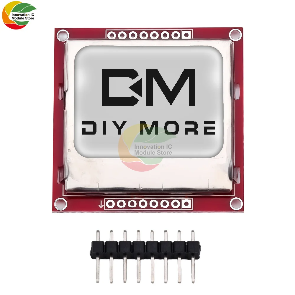 Modulo Lcd 5110 Dc2.7-3.3V Lcd Con Intestazione Pin 84X84 Nokialcd Display Schermo Bianco Per Modulo Lcd Arduino Nokia 5110