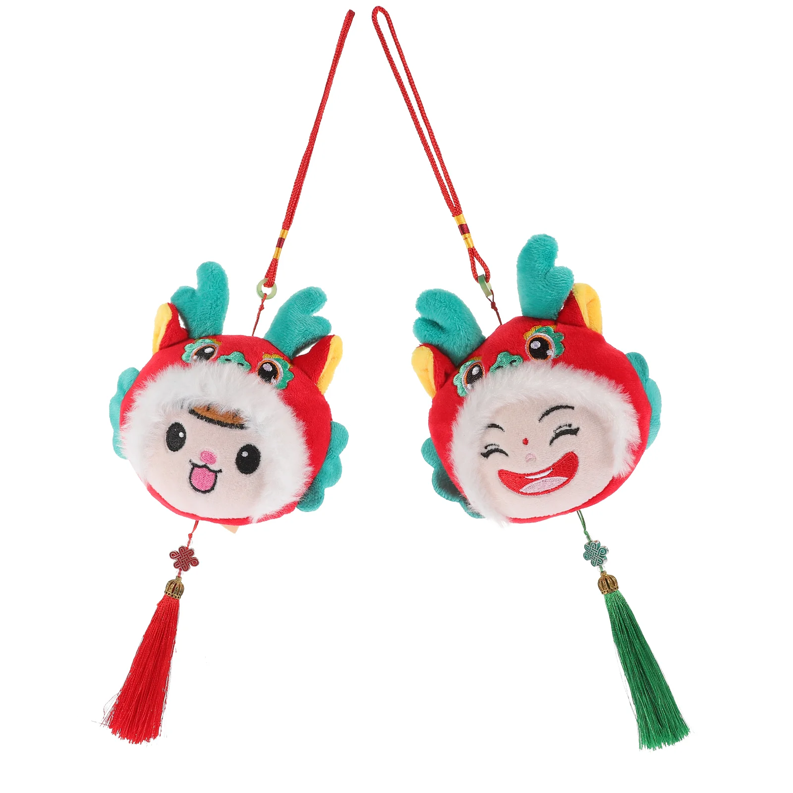 

Chinese New Year Decoration 2024 of The Dragon Auspicious Pendant Ornaments Red Stuffed