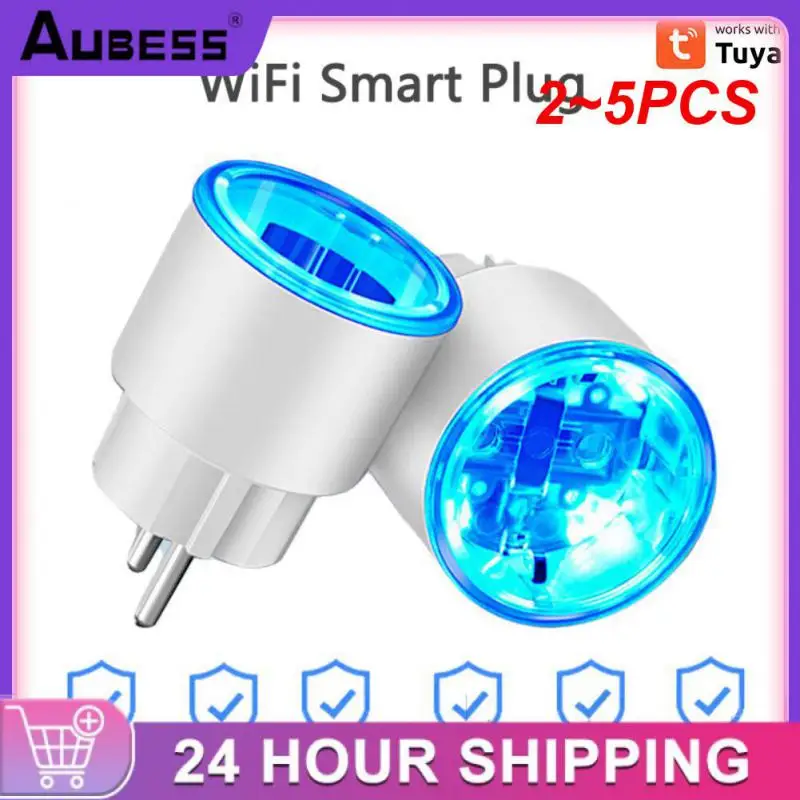 

2~5PCS Tuya WiFi Smart Plug 16A EU Plug RGB Scene Light Lamp Timer Smart Socket Voice Control Work With Alexa Home