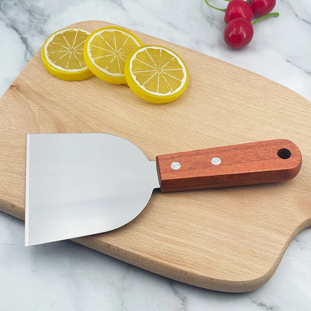 2PCS Stainless Steel Cutter Spatula Potato knife Steak Shovel Salad Scraper Chopper Pizza Cake BBQ Teppanyaki Baking Tool