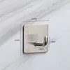 2PCS 304 Stainless Steel Single Hook Adhesive Hook Creative Hook No Punching Wall Metal Traceless Clothes Hook 5