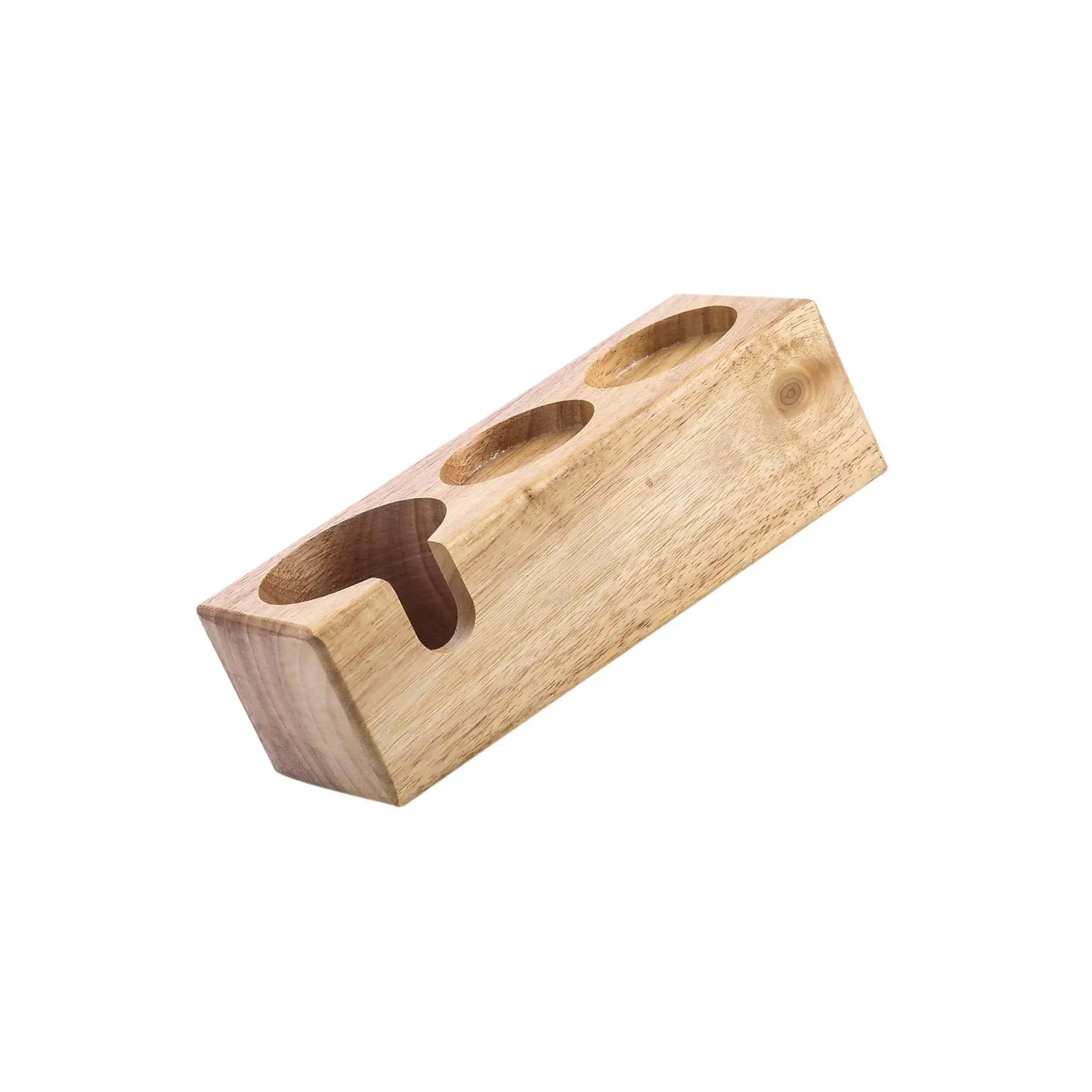

Manual Coffee Tamper Holder Bracket Base Rack tand Wood color 2 holes B