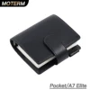 Moterm New Arrival Elite Pocket A7 Rings Planner Cover Pebbled Grain Leather Binder Organizer Notebook Journal with 25mm rings 1