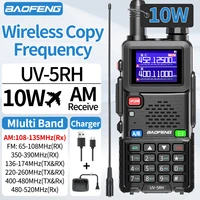 Baofeng UV 5RH 10W Full Bands Walkie Talkie Wirless Copy Frequency Type-C Charger Upgraded UV 5R Transceiver Ham Two Way Radio 1