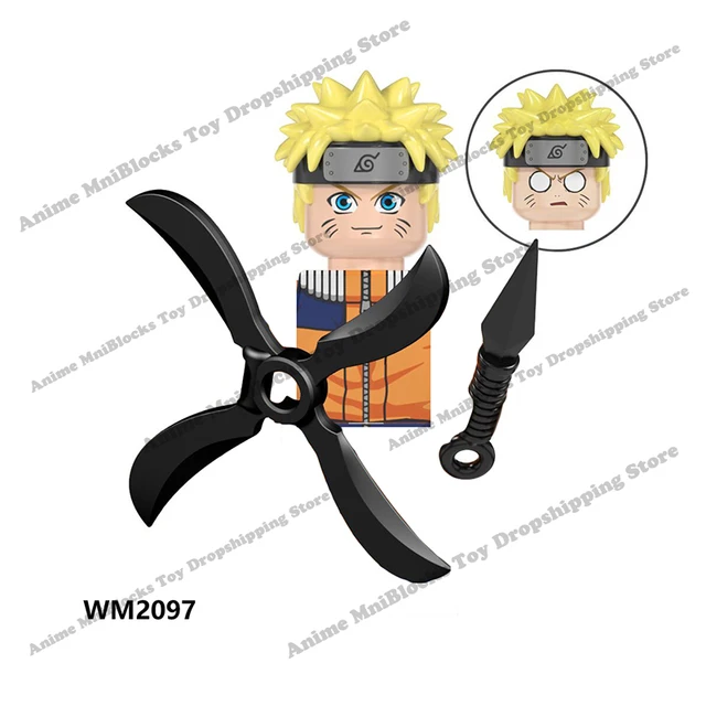 WM6105 WM6106 WM6107 WM6108 WM6109 Naruto blocks anime bricks Sasuke Kakashi mini action toy figures Assemble toys kids gifts violet