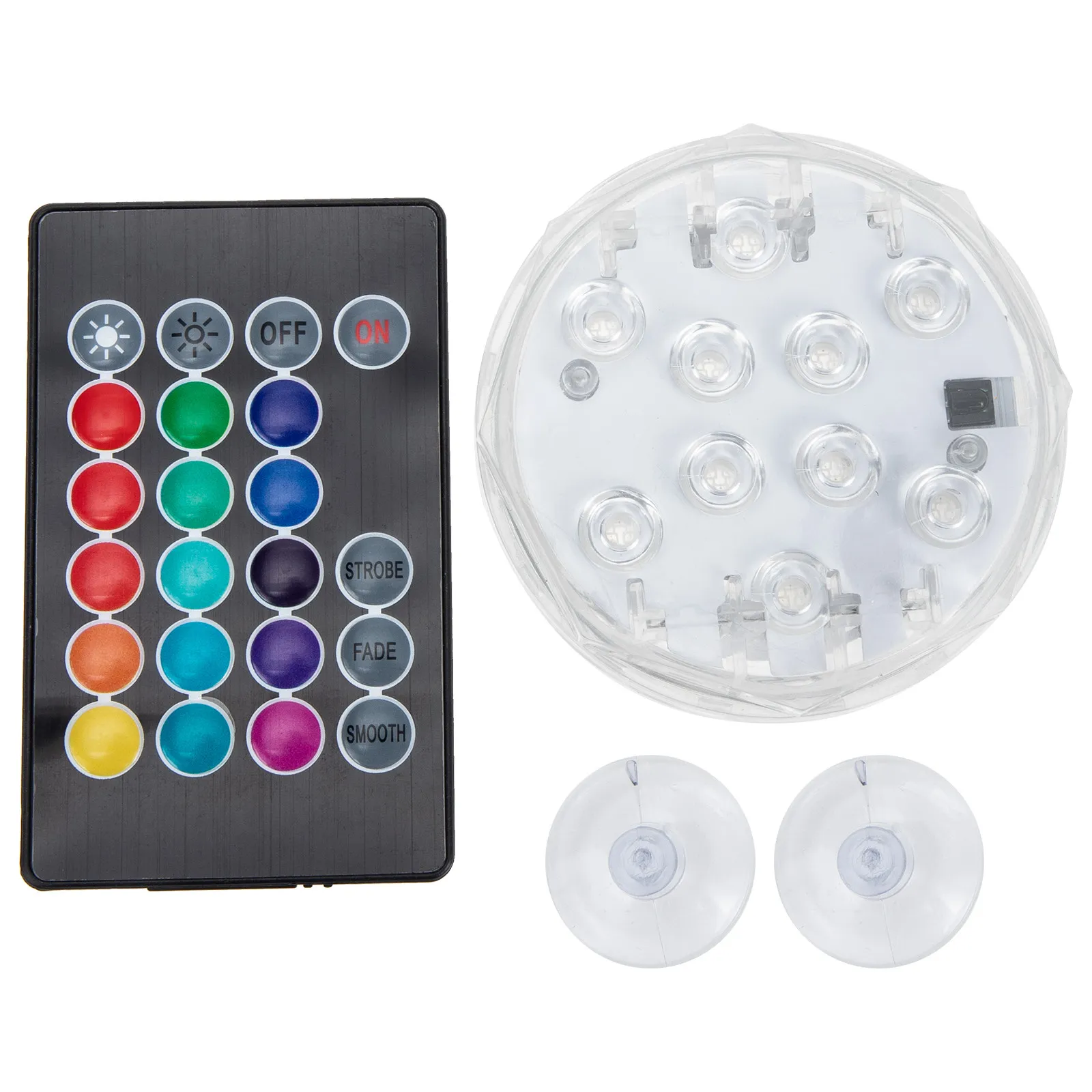 LED 수중 조명 15가지 색상 변경 가능 IP68 등급 수중 램프 (수영장, 수족관, 분수, 조경용, 연못 조명)