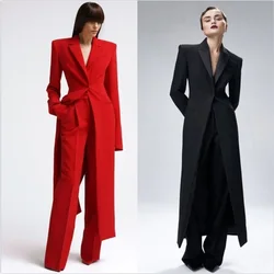 Spring Women Suits Elegant For Wedding Blazer Party Tuxedo Office Lady Long Jacket+Pants 2 Pieces Evening Prom Dress Custom Made