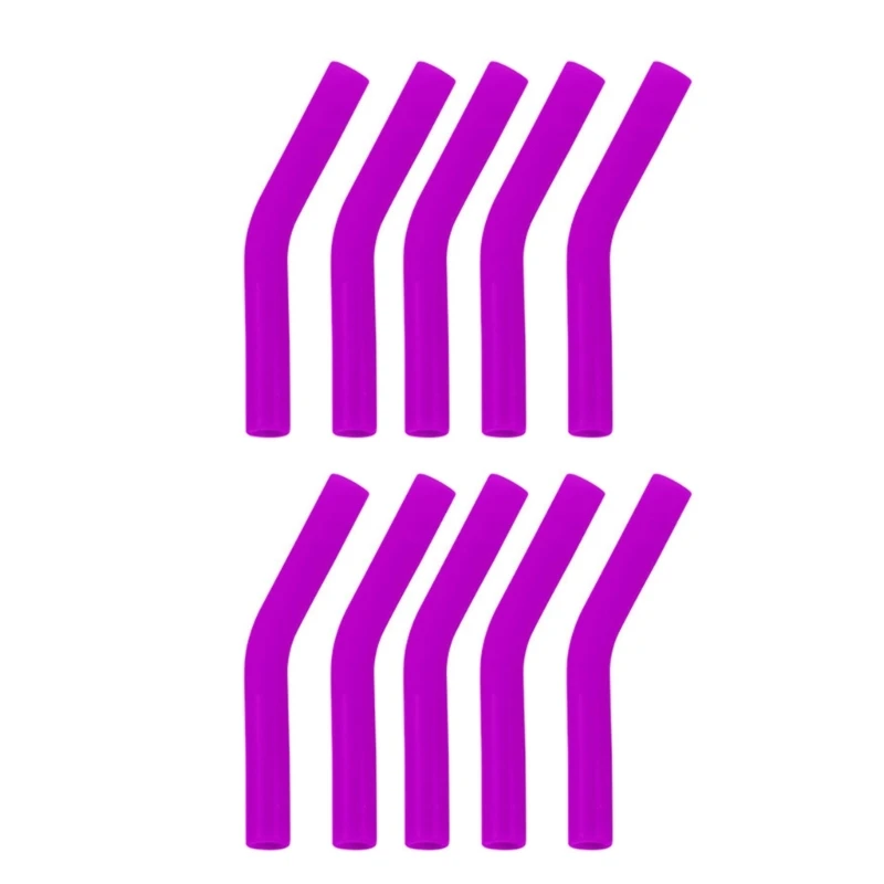 10Pcs 실리콘 밀짚 커버 식품 등급 고무 금속 빨대 팁 커버 8MM 와이드 소프트 재사용 가능한 밀짚 노즐에 적합