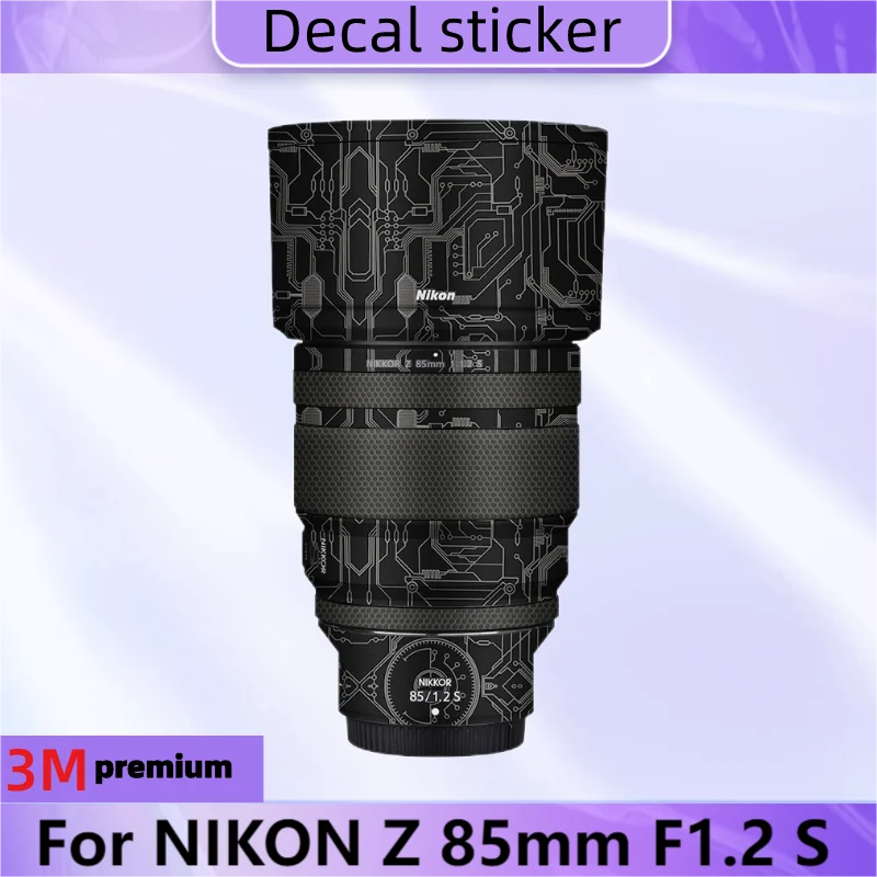 

Для NIKON Z 85 мм F1.2 S Наклейка на рассеиватель Защитная Наклейка виниловая пленка защитное покрытие против царапин 85 1,2 F/1,2 F/1,2 S