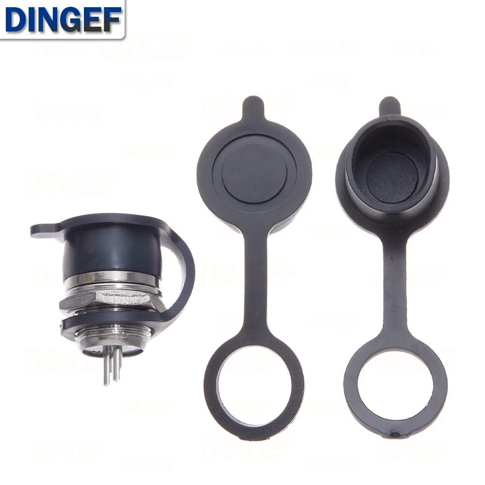 Enhanced Circular Aviation Socket Plug with Plastic Cap - 12mm, Multi-Pin Configuration