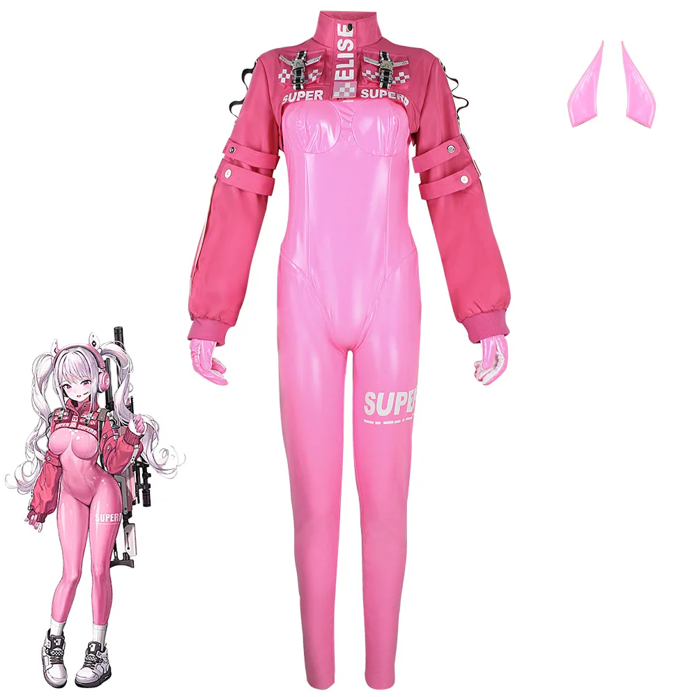 

NIKKE Alice Cosplay The Goddess of Victory Sexy Costume Game Latex Catsuit Bodysuit Uniform Sexy Jumpsuit Jacket Suit For Women