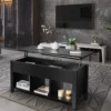 Lift Top Coffee Table, Wood Home Living Room Modern Lift Top Storage Coffee Table w/Hidden Compartment Lift Tabletop Furniture 4