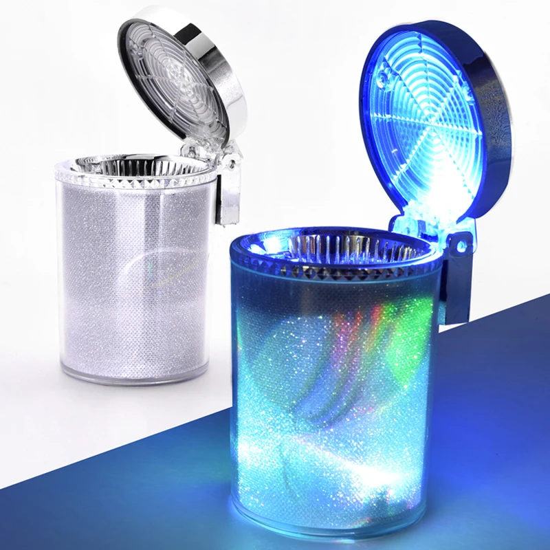 CarAirVentAshtraywithColorfulLEDLightCigaretteCigarAshtrayContainerSmokeCupGas