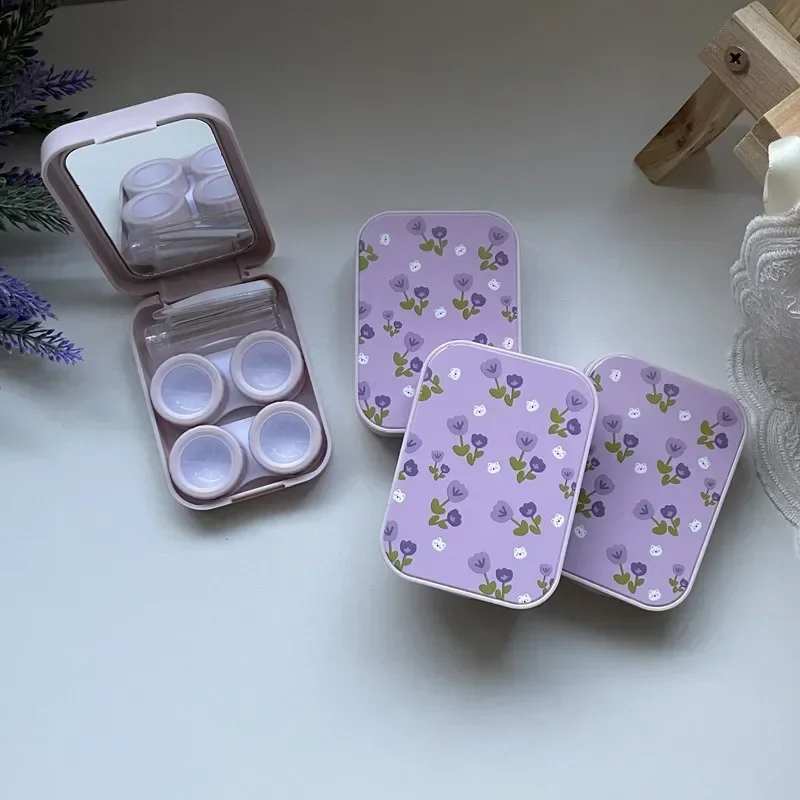 Korean Beauty Travel Contact Lens Case Set - Purple