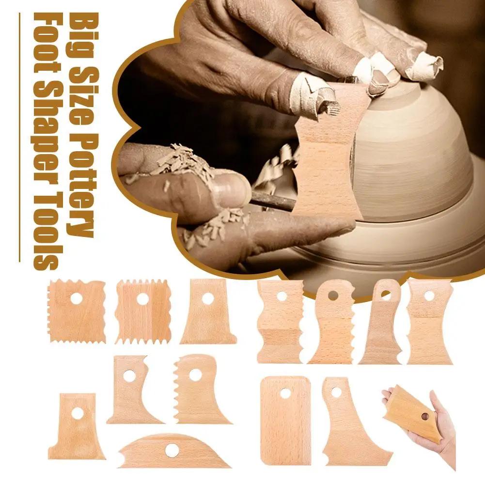 Big Size Pottery Foot Shaper Trimming Tools 7 Pcs Pottery Profile Rib Bundle for Ceramics Carving Clay Molds Clay Ceramics