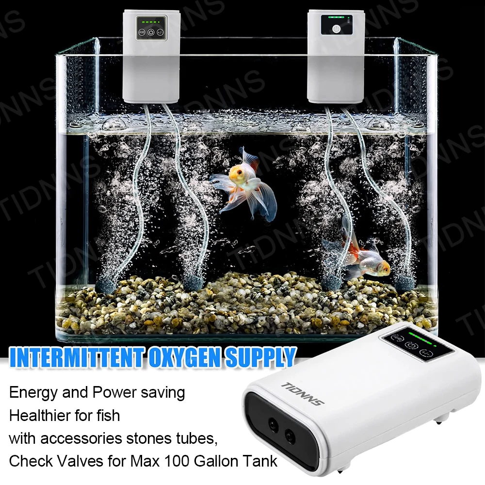 Aquarium Fish Tank Oxygen Pump Charging Dual-Purpose Air Pump Usb Lithium Battery Household Portable Fishing Mute 6000mA Outdoor 3