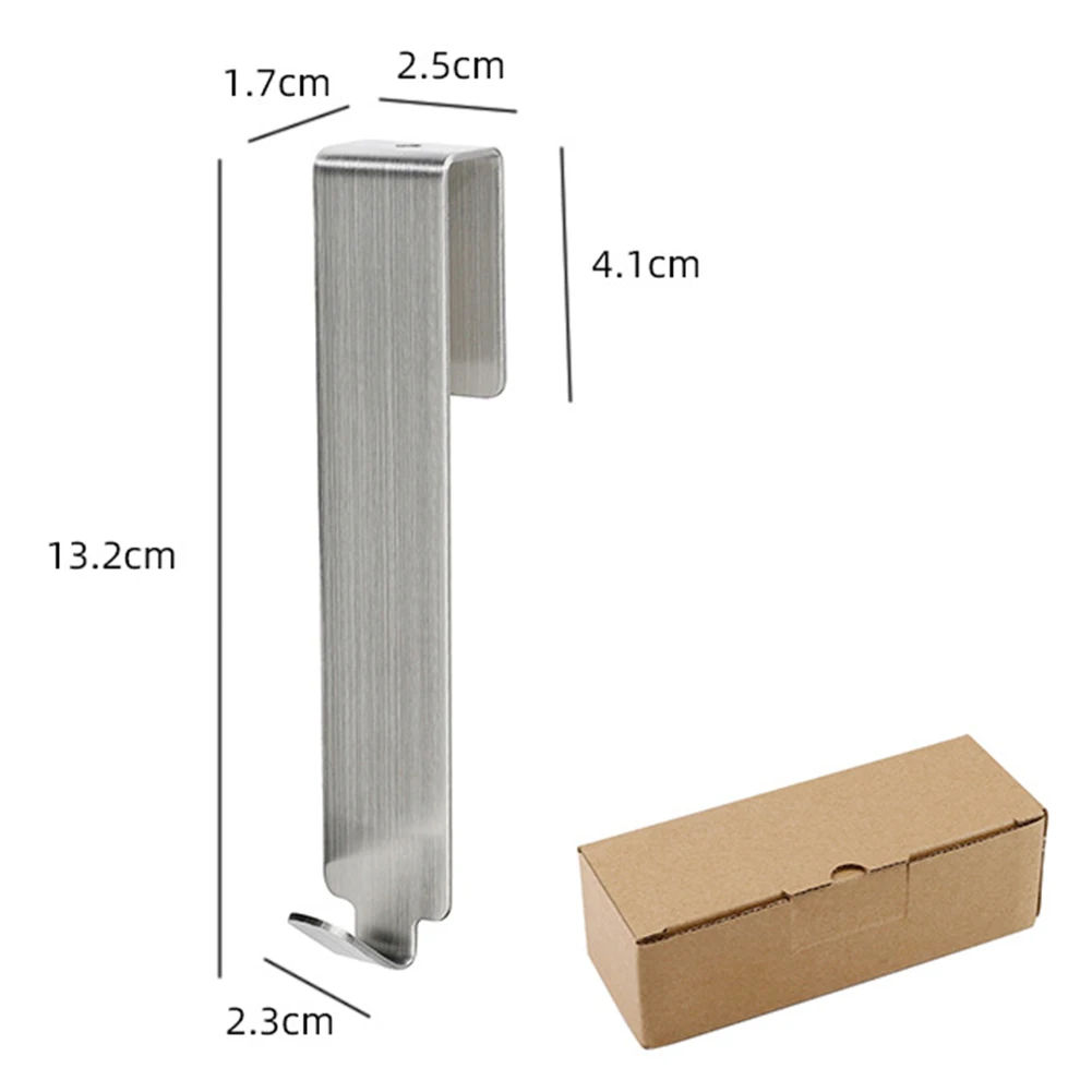 Bathroom Shower Door Back Hook Stainless Steel Hooks Glass Door Shower Towel Rack  Bathroom Bathrobe Hanger Holder Hooks 5