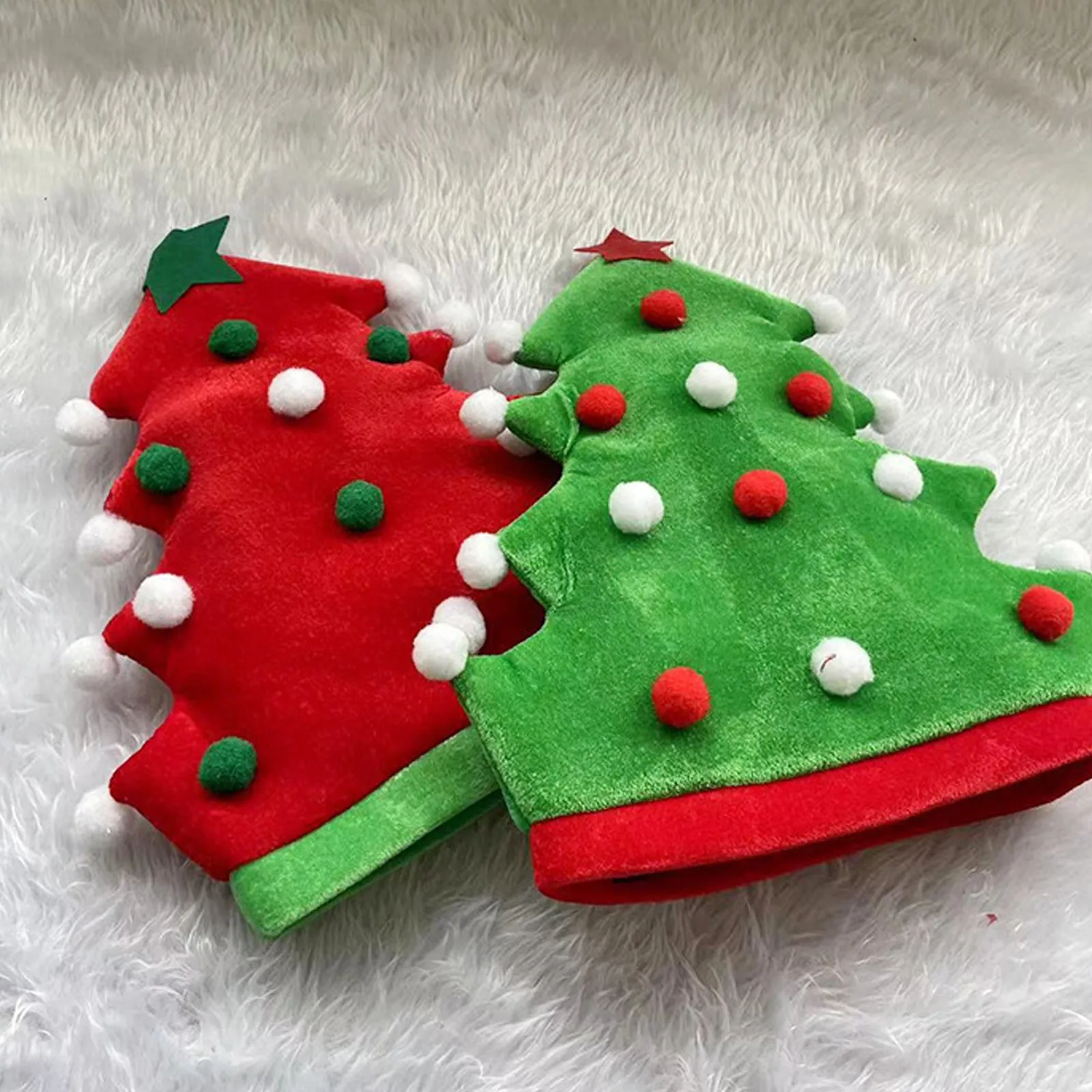 Merry Christmas Hat Red Green Christmas Tree Caps Christmas Decoration Xmas New Year 2023 Gifts Home Navidad Party Supplies