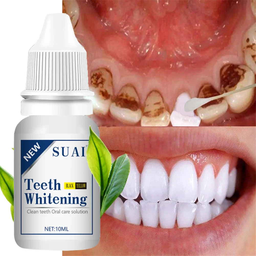 

SUAI Teeth Whitening Essence Serum Dental Whitener Bleach Powder Oral Hygiene Dental Tools Remove Plaque Stains Fresh Breath