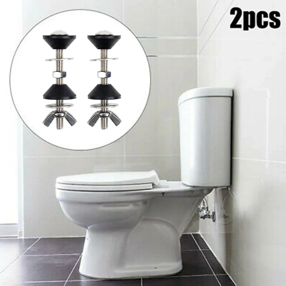 2pc Toilet Water Tank Bolts Toilet Cistern To Pan Fixing Fitting Sealing Stainless Steel Kit Close Coupling Bolts