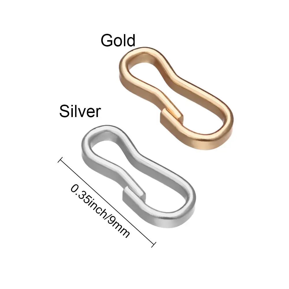 2 Colors Buckle Accessories 9mm  Bag Chain Keychain Clips Metal Buckles  Dolls Connecting