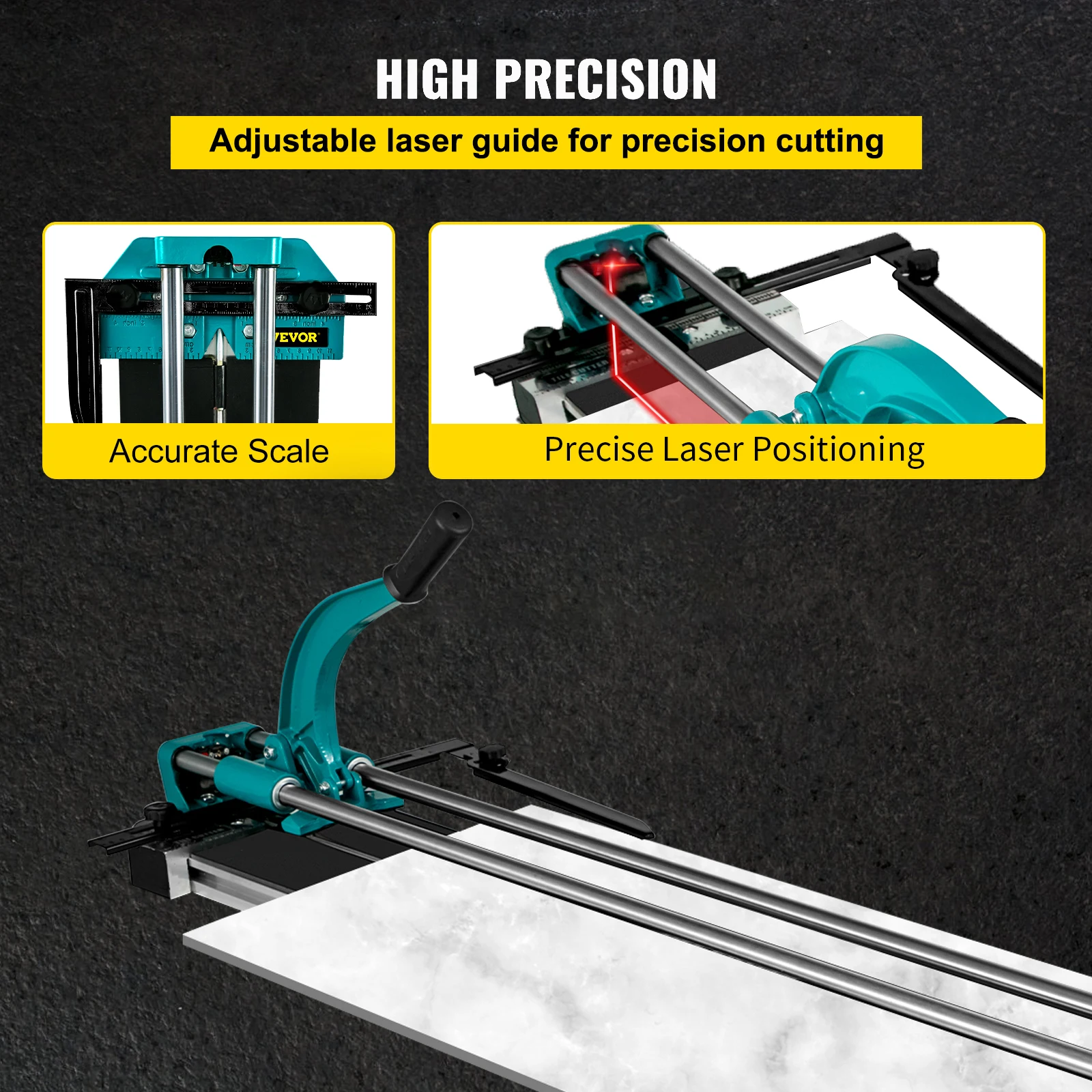 VEVOR 1200MM Tile Cutter High Precision Manual Ceramic Floor Tiles Tile Cutter 48 Inch Cutting Machine for Precision Cutting 4