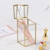 Glass Makeup Brush Box Holder Jewelry Box Pencil Bucket Makeup Organizer Desktop Cosmetic Storage Box Pearls Barrel  ZM827 5