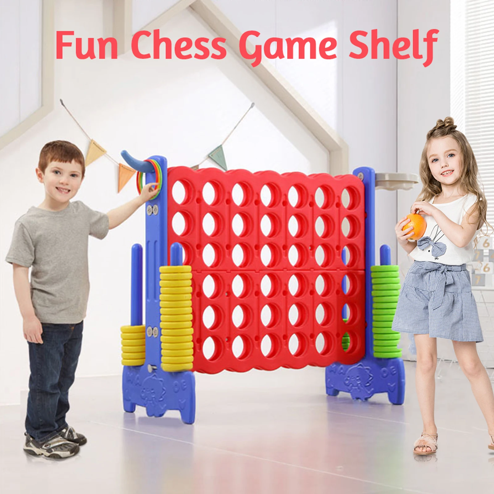 Giant 4 in A Row Game 34.65x33.07in Jumbo 4-to-Score Yard Game Large 4-to-Score Connect Game Set for Indoor/ Outdoor Fun