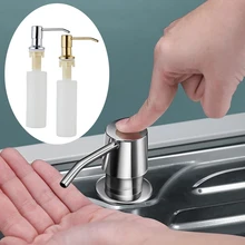 

300ML Kitchen Sink Soap Dispenser Black ABS Dispenser Detergent Liquid Soap Lotion Dispensers Stainless Steel Head