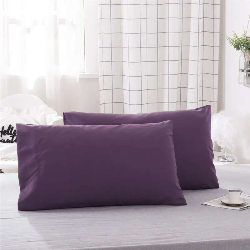 Luxurious Solid Color Pillowcase Set - Ultra Soft & Hypoallergenic in Elegant Black, Grey, or Pink