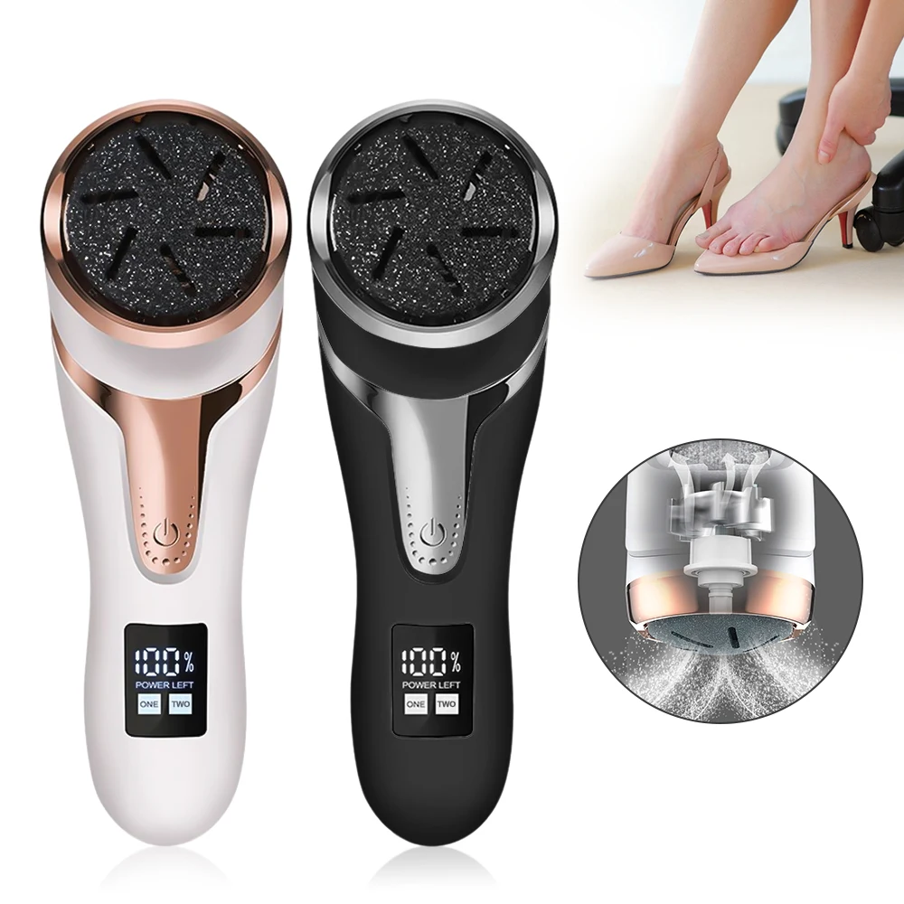 Electric Foot Callous Remover 3 Grinding Heads Waterproof Portable File Dead Hard Cracked Dry Skin Pedicure Tools Rechargeable 2