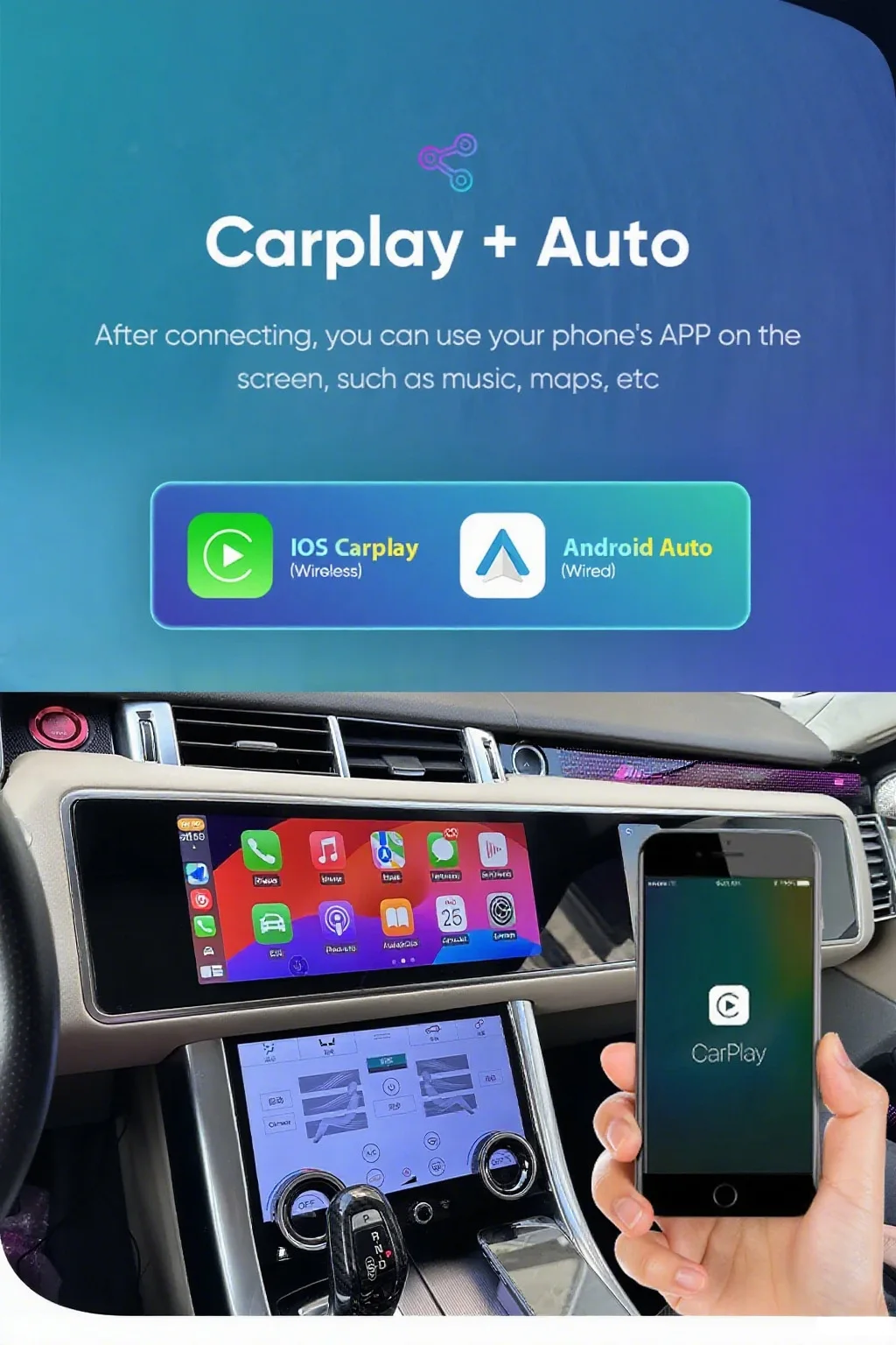 For Land Rover Range Rover Sport L494 2013-2017/Executive 2017-2019 CarPlay Andr